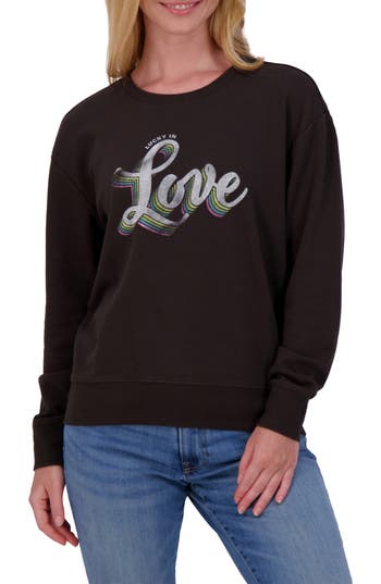Lucky Brand Long Sleeve Graphic T-shirt In Jet Black
