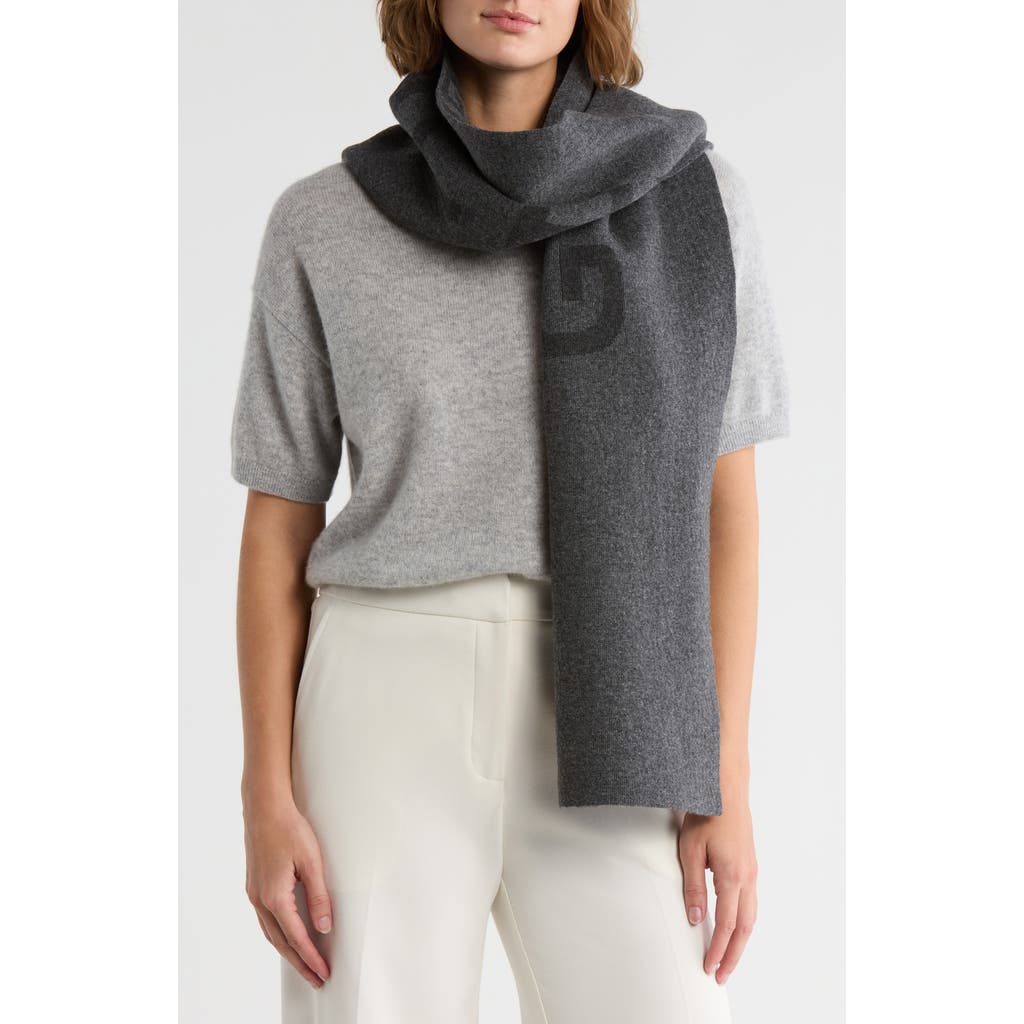 Givenchy Double G Jacquard Oblong Scarf In Gray