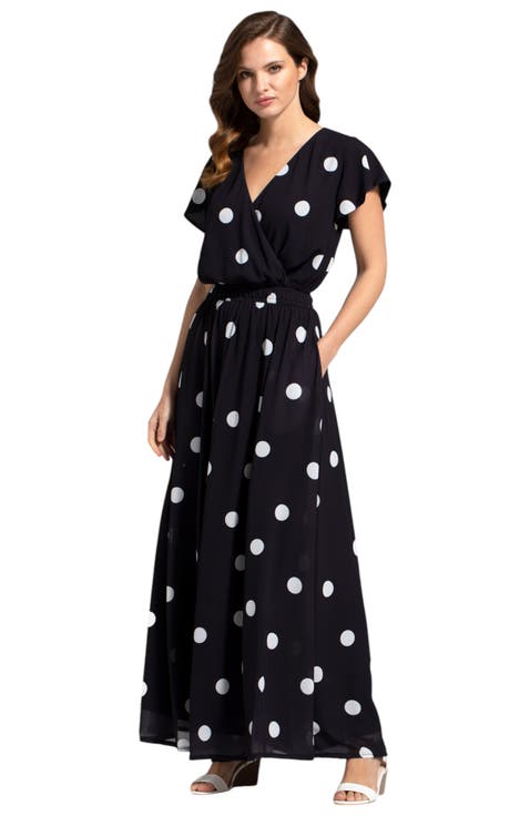 Chiffon Wrap Top Maxi Dress