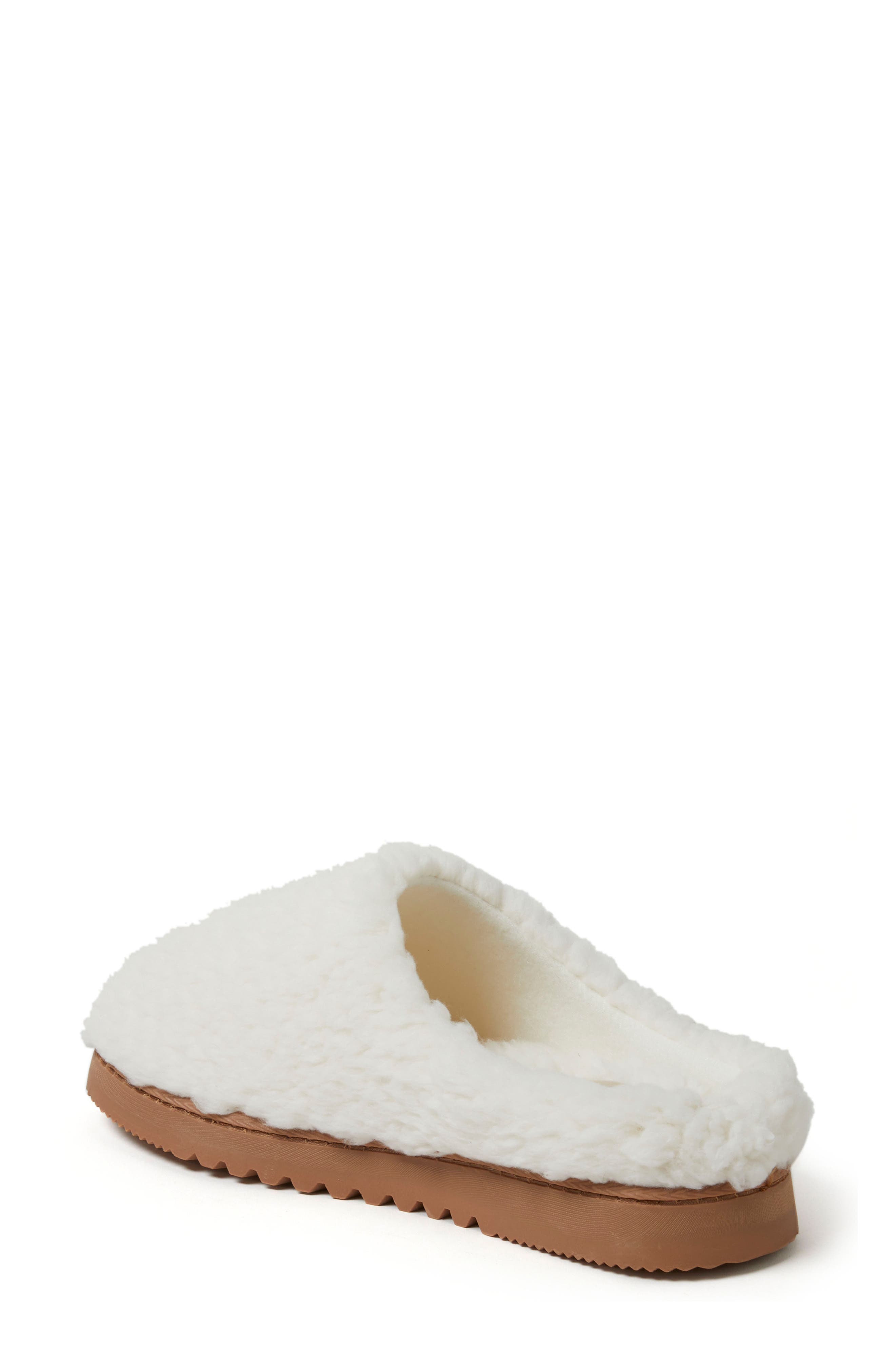 Fiona Teddy Clog Slipper, Alternate, color, MUSLIN