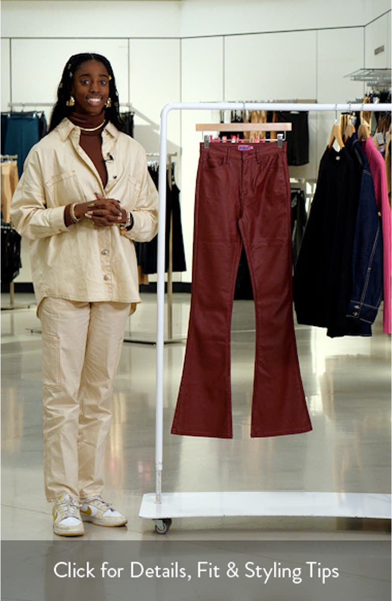 Luna Faux Leather Flare Pants, sales video thumbnail