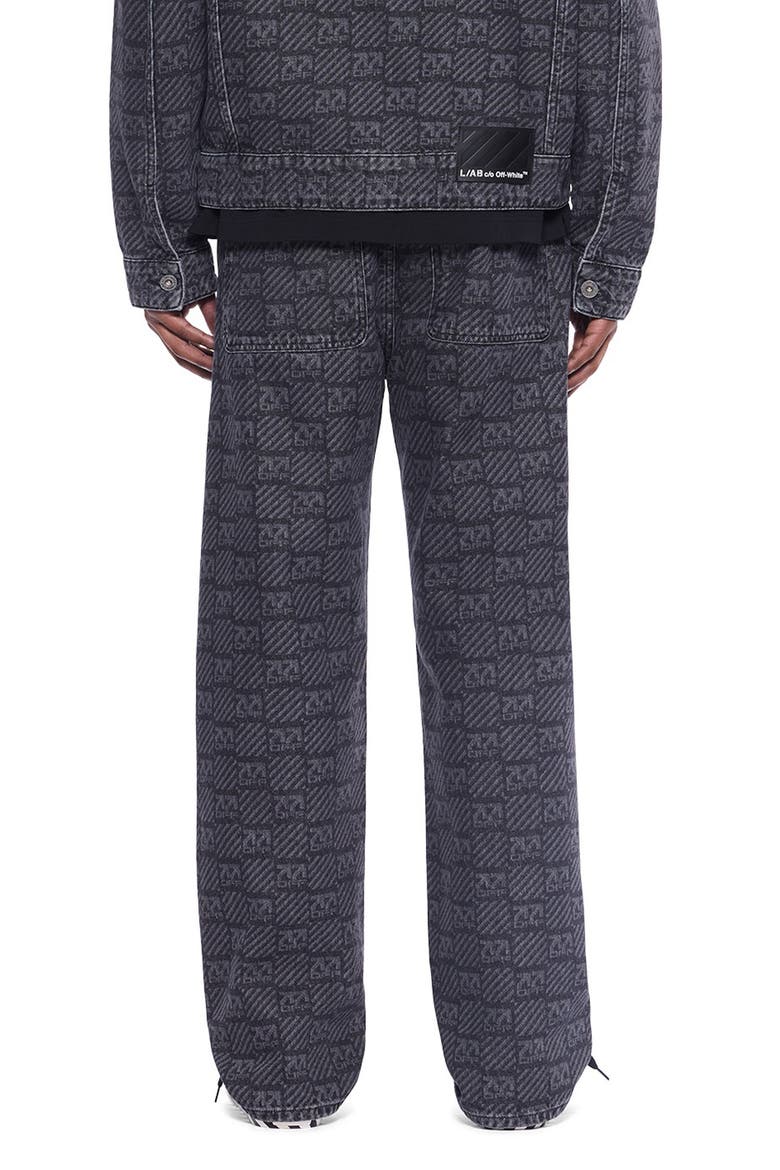 Logo Print Jeans, Alternate, color, BLACK