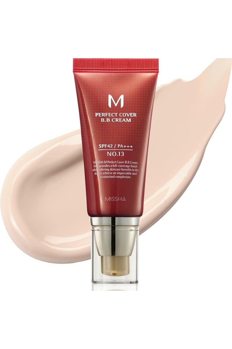 M Perfect Cover BB Cream SPF 42 PA+++, Main, color, No.13 (BRIGHT BEIGE)