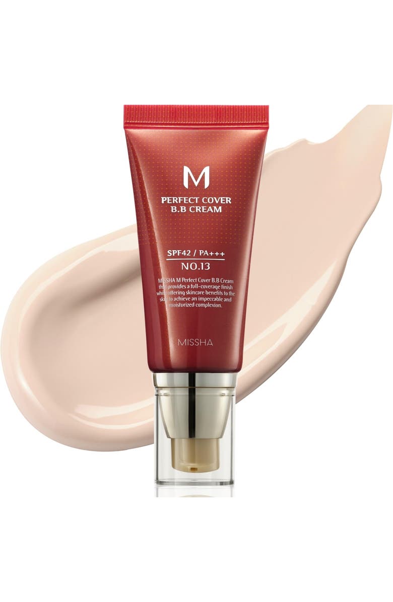 MISSHA M Perfect Cover BB Cream SPF 42 PA+++, Main, color, No.13 (Bright Beige)
