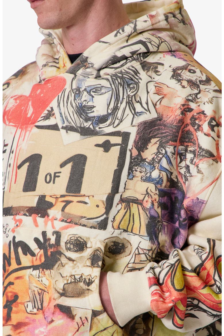 Doodle Hoodie, Alternate, color, BEIGE MULTI