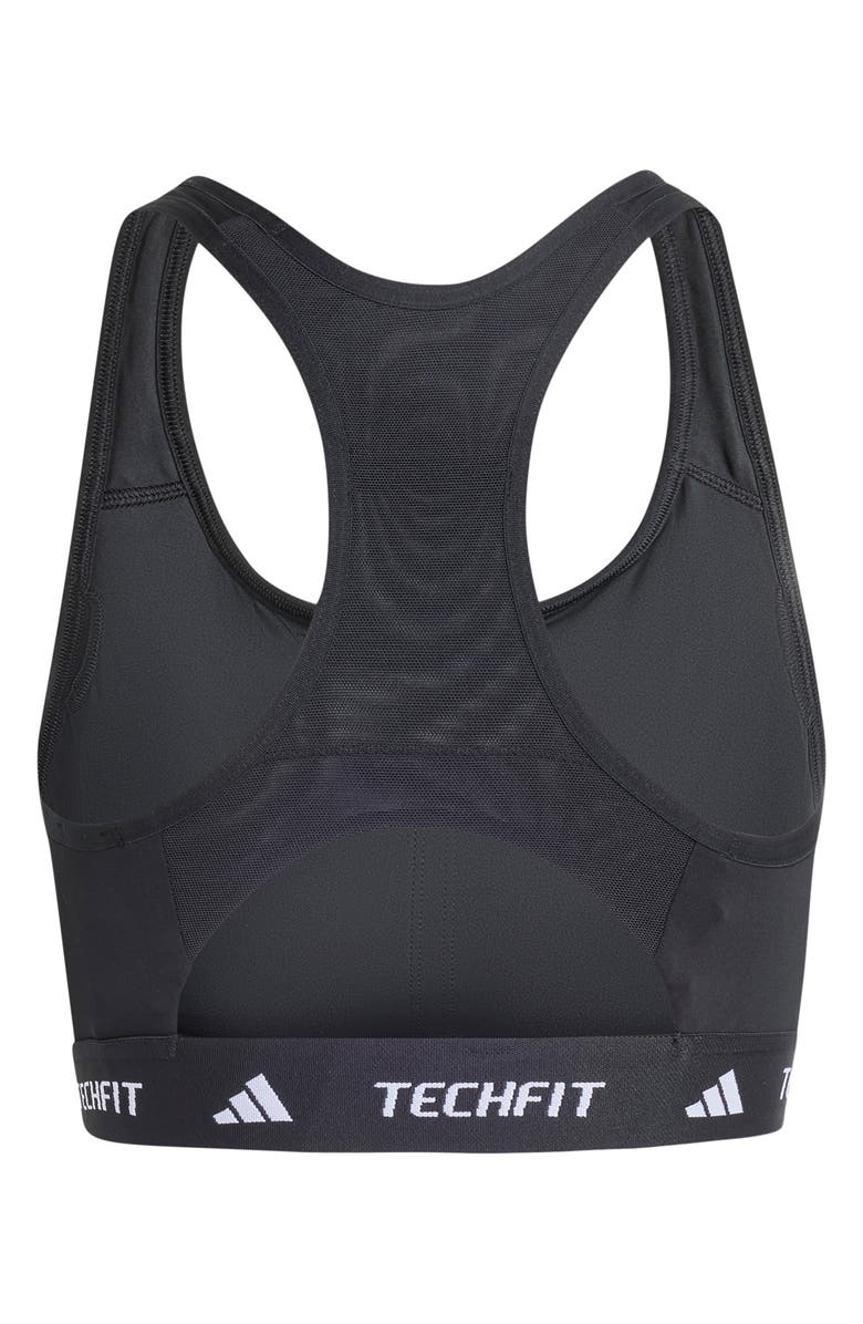 adidas Techfit Medium Support Sports Bra, Alternate, color, Black