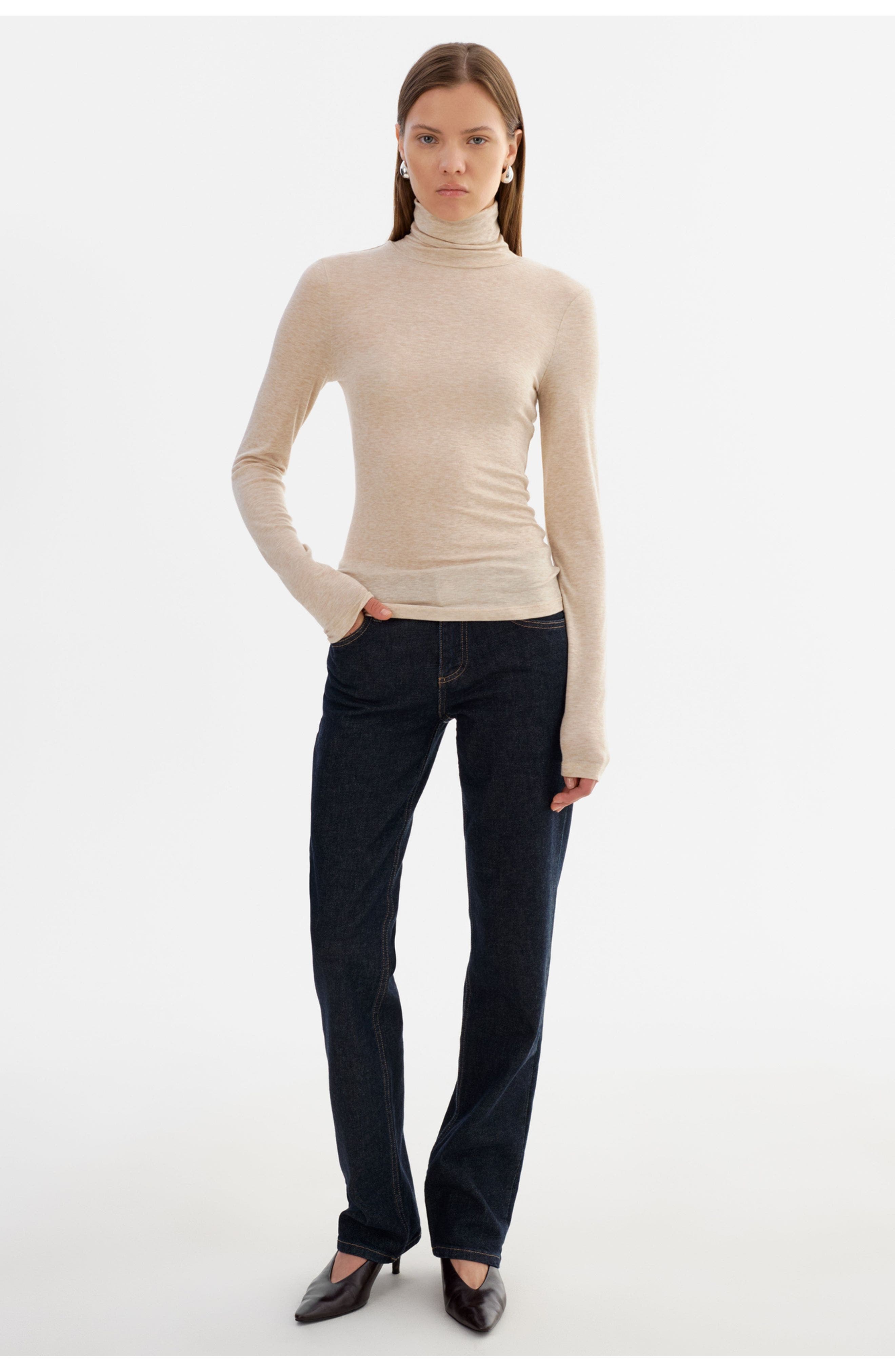 Sadie | Long Sleeve Mockneck Top - image 3
