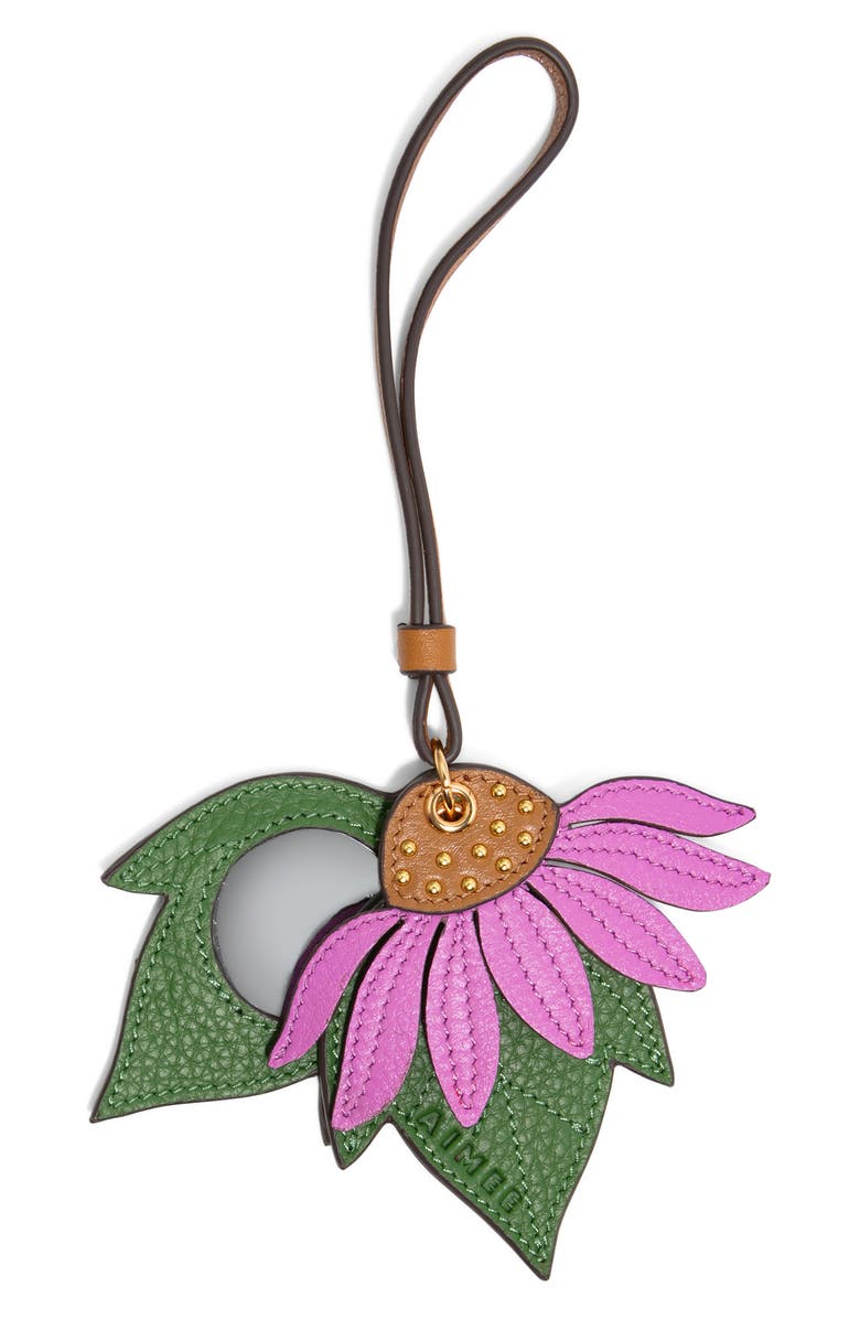 AIMEE Floral Mirror Bag Charm, Alternate, color, Purple Multi