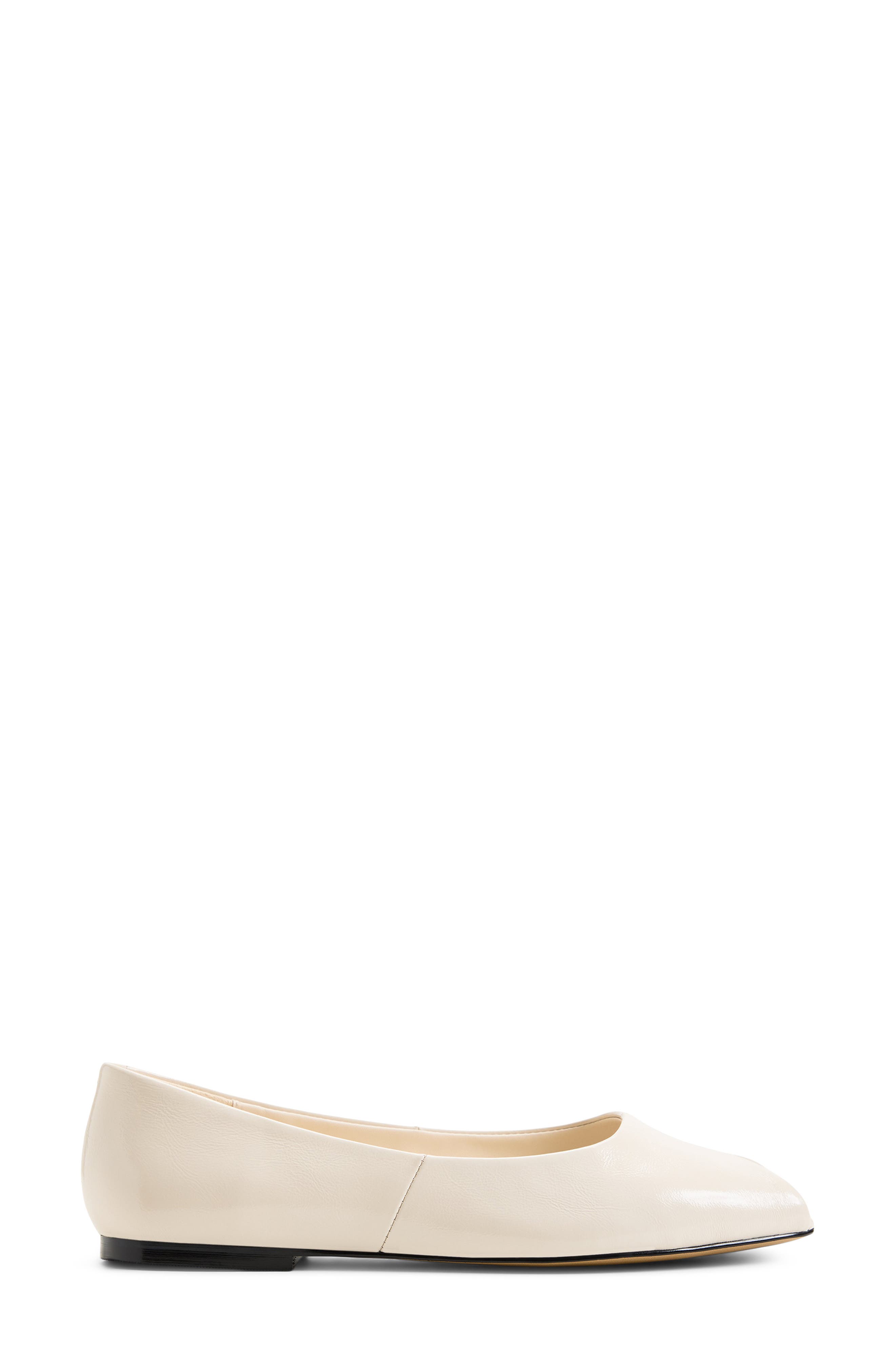 Alieiki Peep Toe Flat, Alternate, color, WHITE