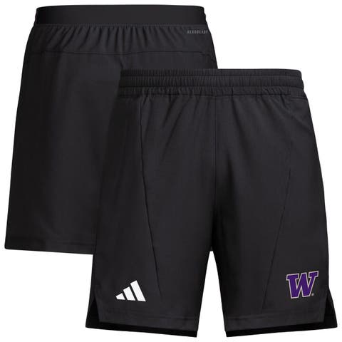 Men's adidas Black Washington Huskies Program Woven Training Shorts