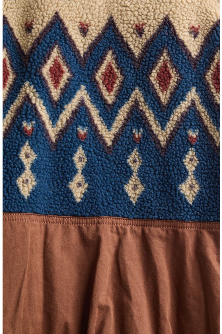 Knoll Mixed Media Fleece Jacket, Alternate, color, DEEP OCHRE