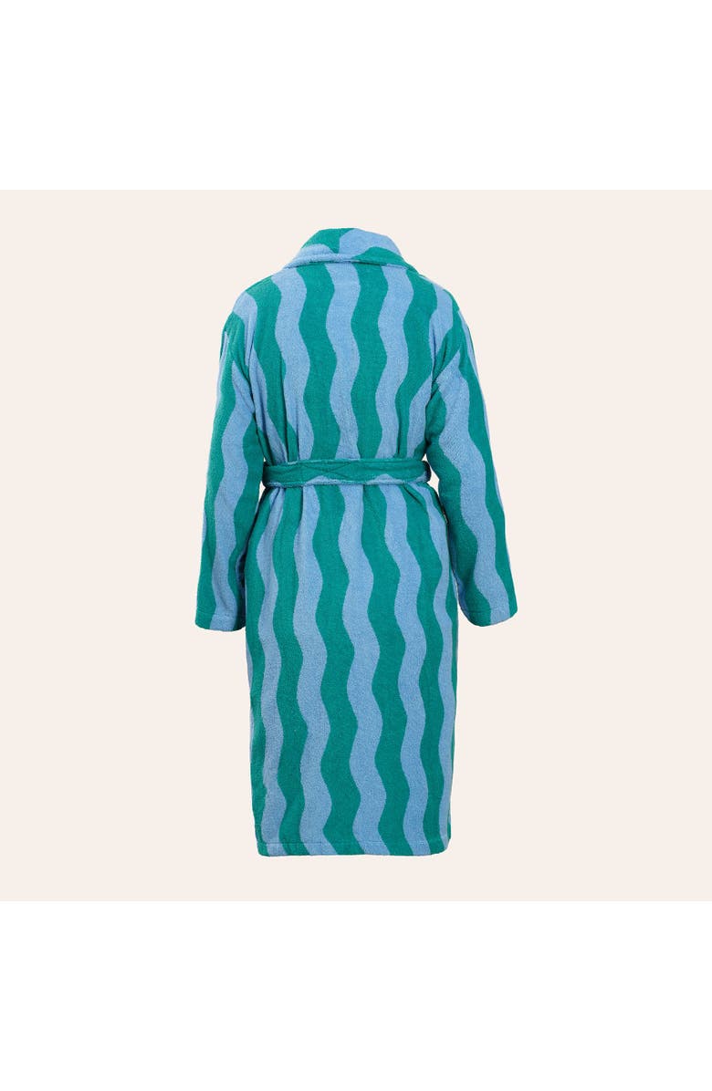 Zsa Zsa Zsu Tabea 100% Cotton Bathrobe, Alternate, color, Green-Blue