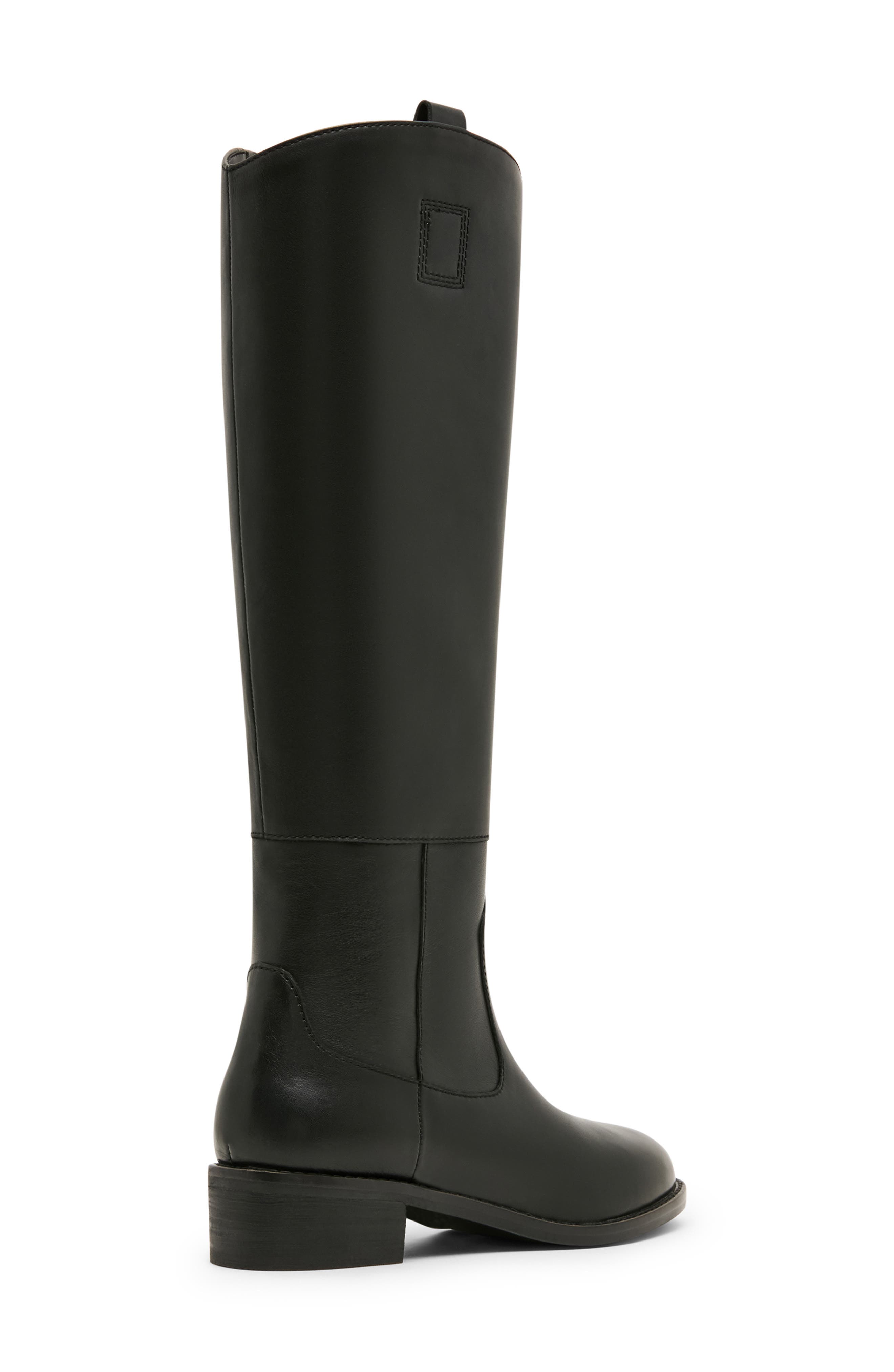 Carolena Waterproof Knee High Boot, Alternate, color, BLACK LEATHER