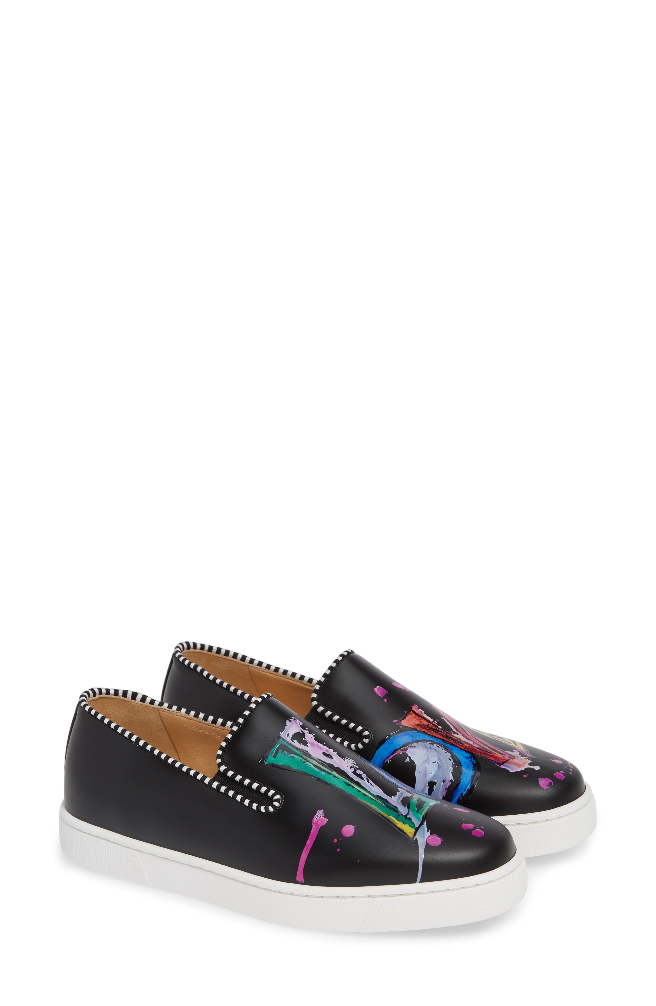 Christian Louboutin Loubi Love Slip-On Sneaker, Alternate, color, 