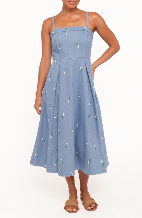 Chelsea Embroidered Midi Dress