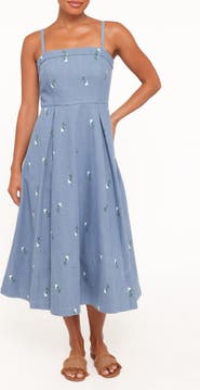 Petal & Pup Chelsea Embroidered Midi Dress