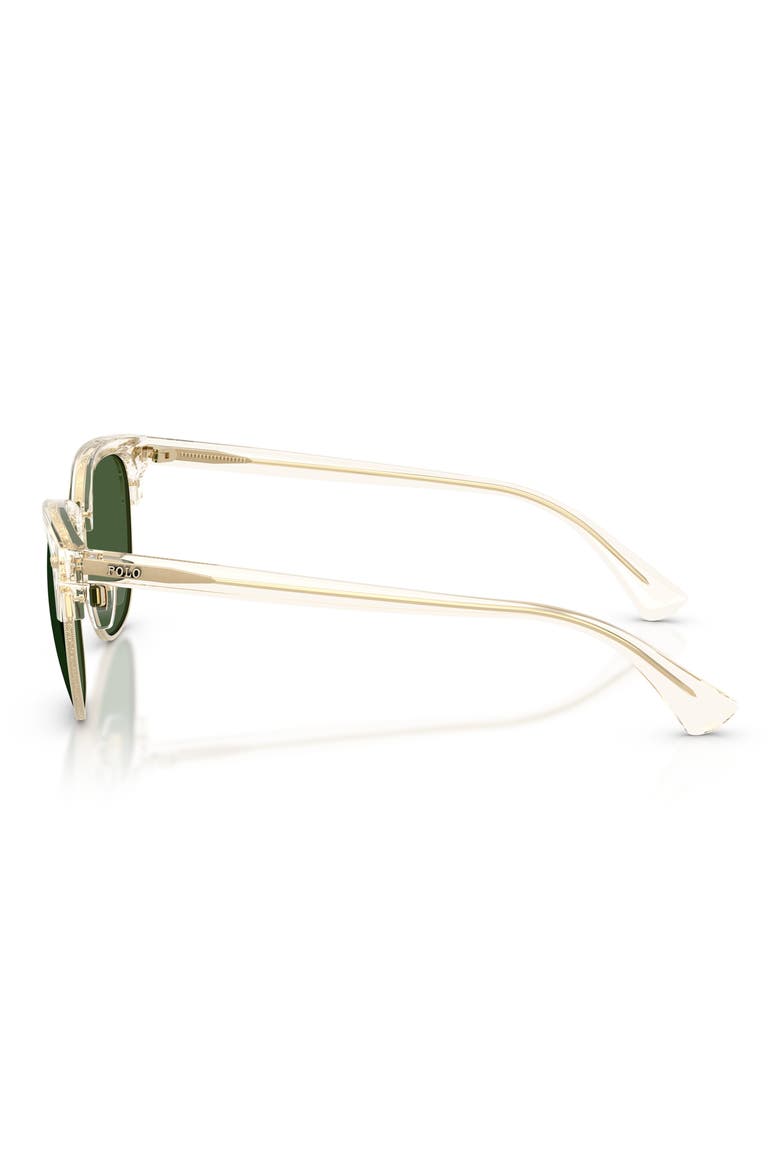 53mm Round Sunglasses, Alternate, color, TRANSPARENT YELLOW / GREEN