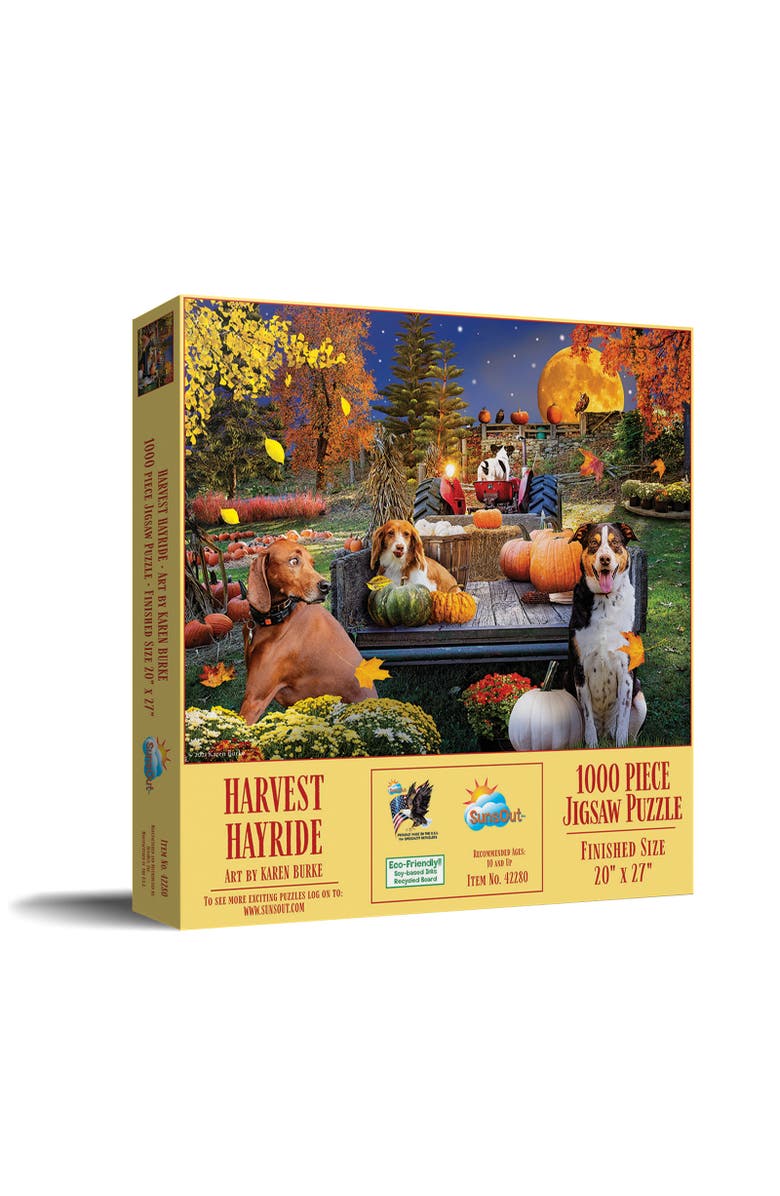Sunsout Harvest Hayride 1000 piece Jigsaw Puzzle for Adults, Main, color, Multicolor