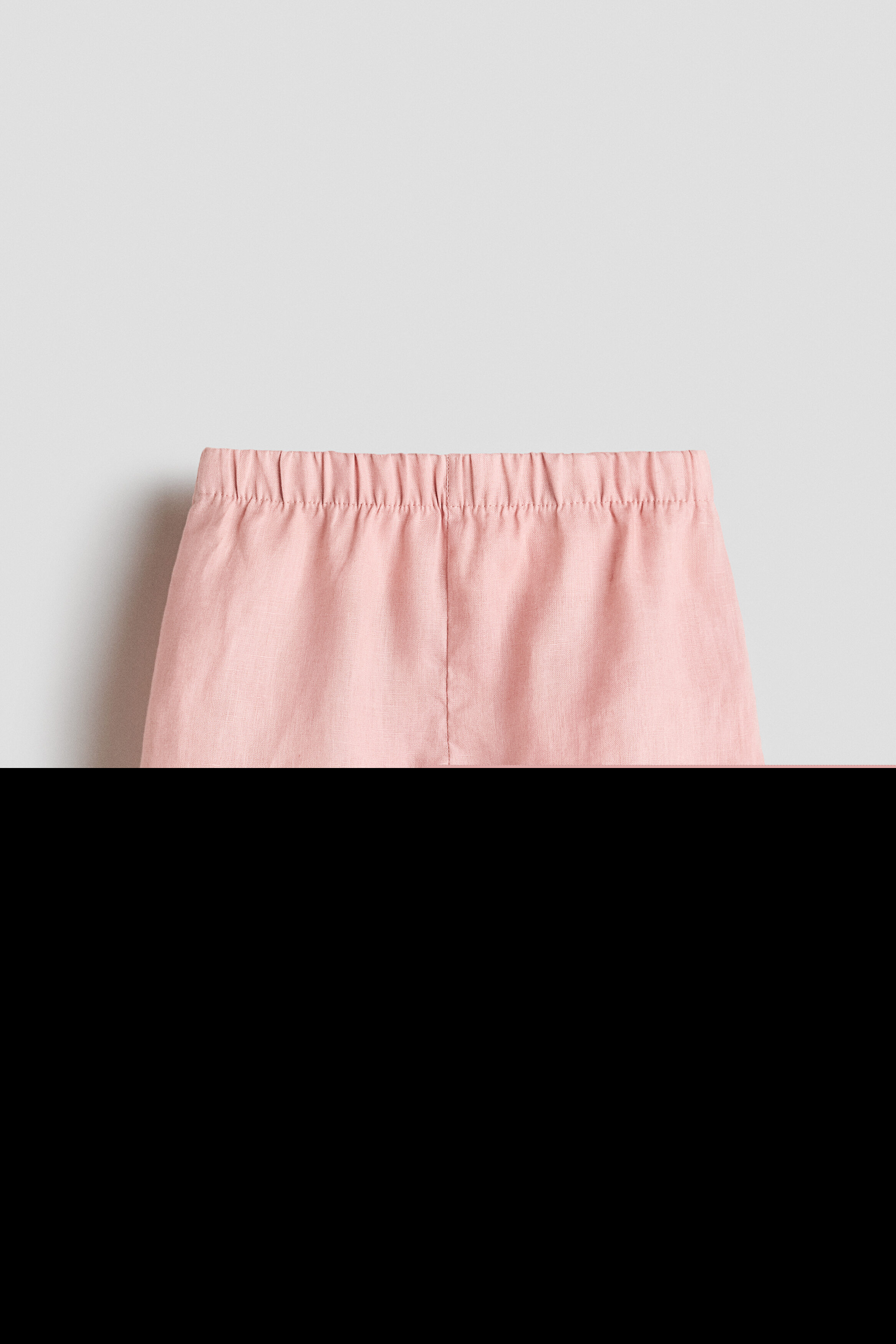 H&M Linen Shorts, Alternate, color, Light Dusty Pink