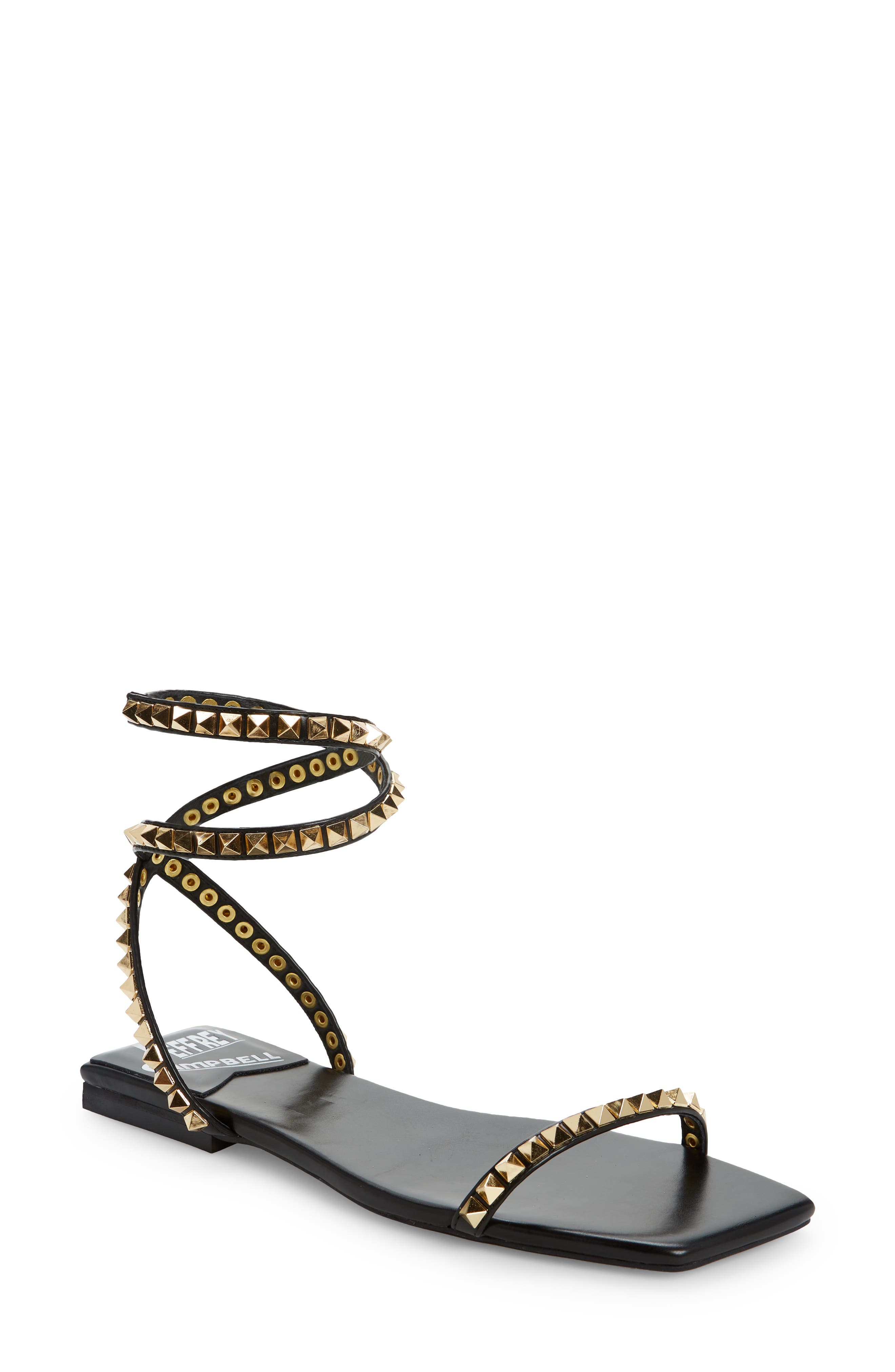 Luxor Strappy Sandal, Main, color, BLACK GOLD COMBO