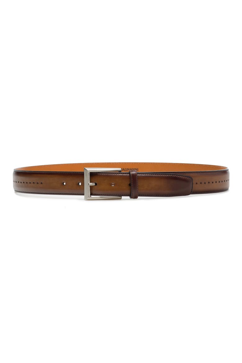 Anza Leather Belt, Main, color, ANZA II TABACO