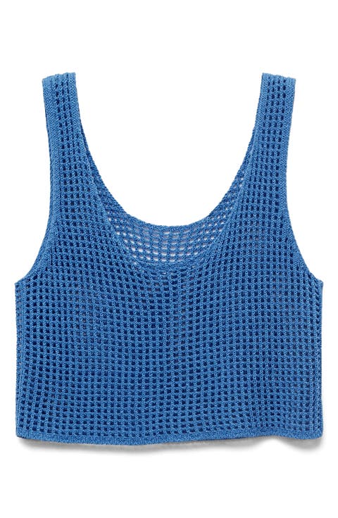 Open Stitch Crop Tank