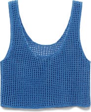 MANGO Open Stitch Crop Tank