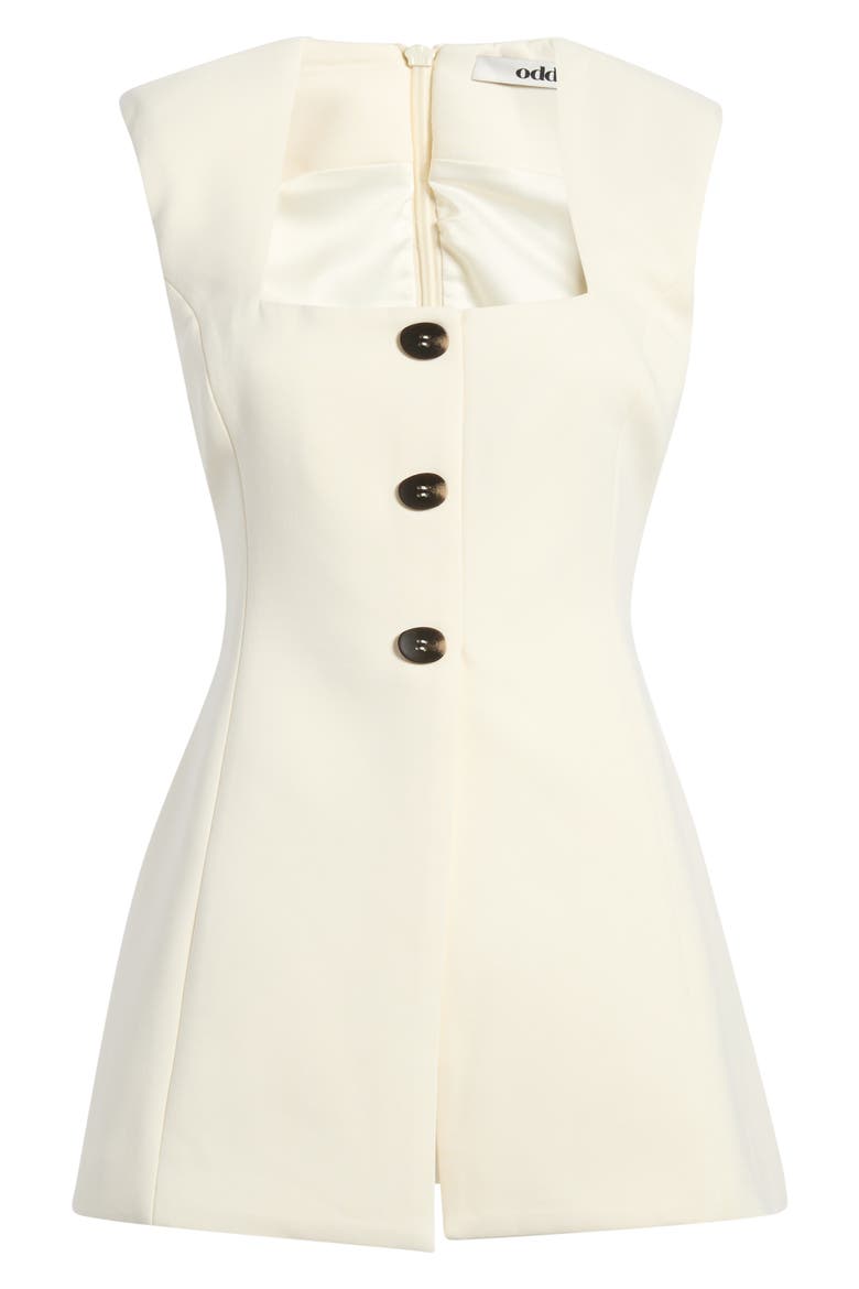 Square Neck Long Vest, Alternate, color, ECRU
