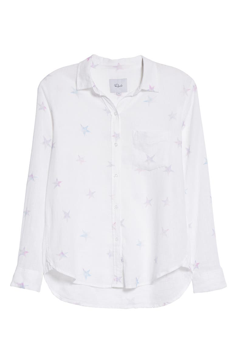 Rails Charli Star Print Linen Blend Blouse, Alternate, color,