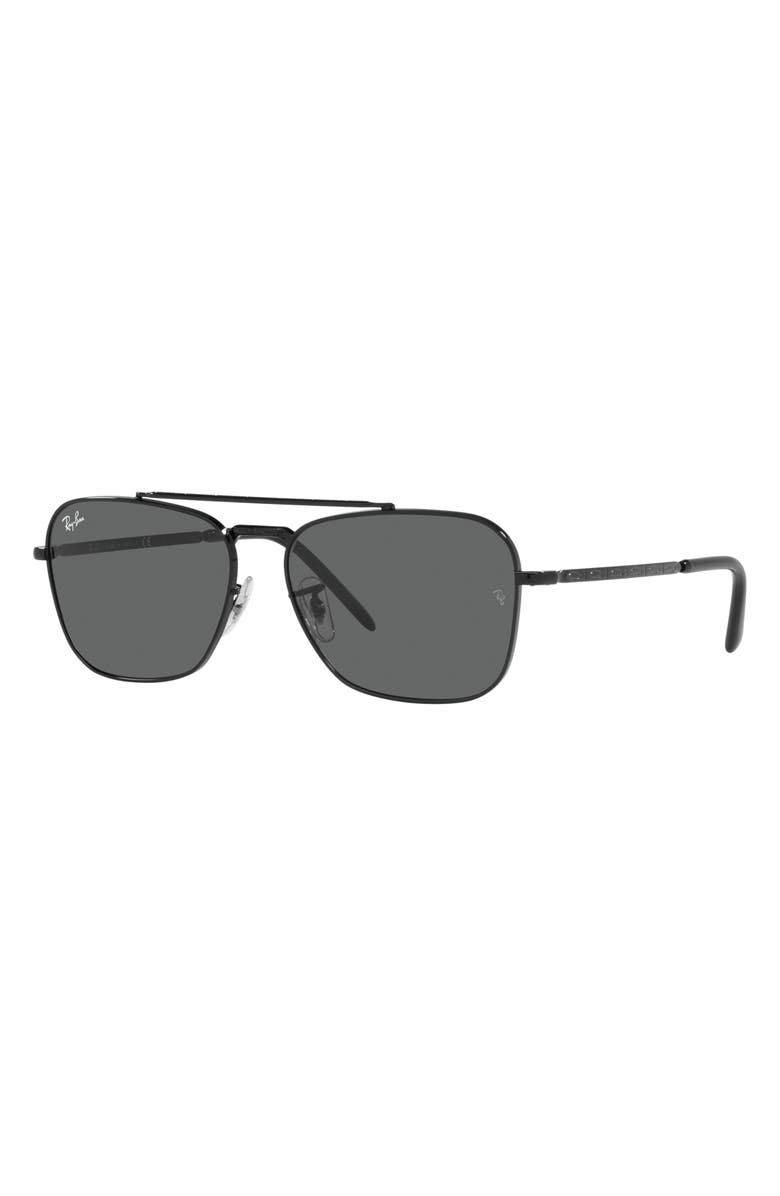 Ray-Ban New Caravan 55mm Square Sunglasses, Alternate, color, Black