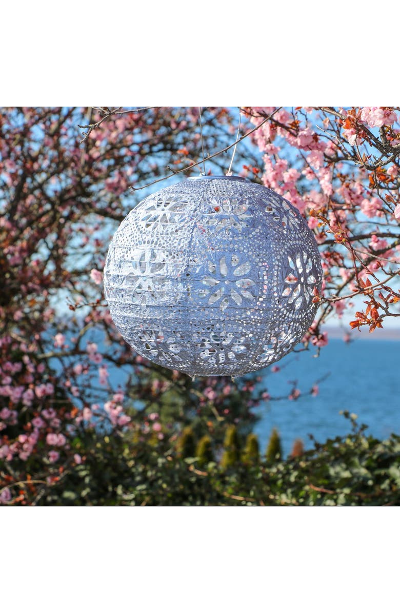 Allsop Home & Garden Soji Stella - Boho Globe Solar Lantern, Alternate, color, Metallic Emerald