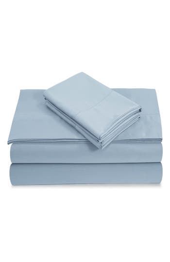 Azores Home 800 Thread Count Cotton Percale Sheet Set In Blue