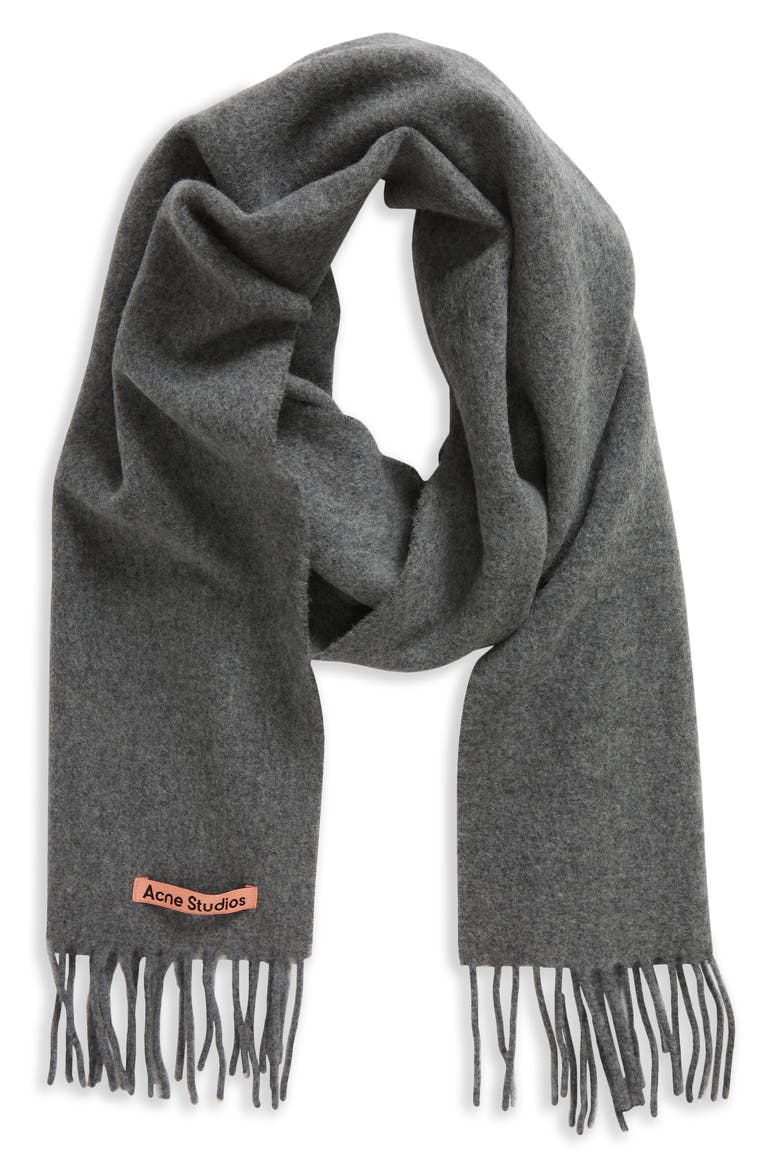 Canada Wool Fringe Scarf, Alternate, color, GREY MELANGE