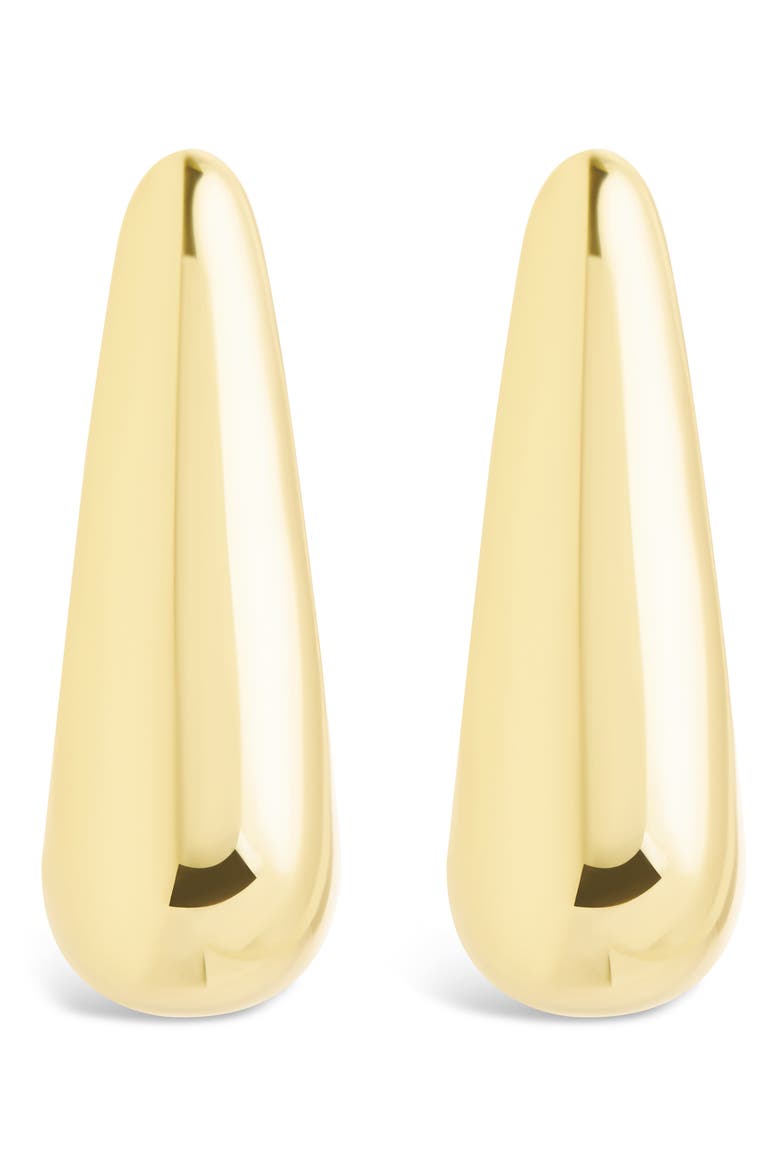 Stephanie Huggie Hoop Earrings, Alternate, color, GOLD