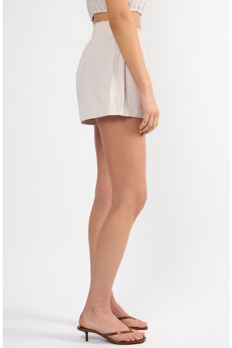 Everyday Stripe Cotton Shorts, Alternate, color, TAN STRIPE