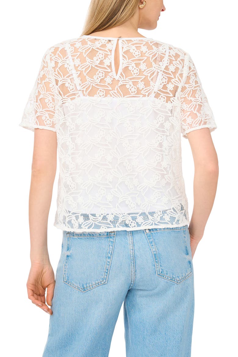Lace Trim Top, Alternate, color, ULTRA WHITE