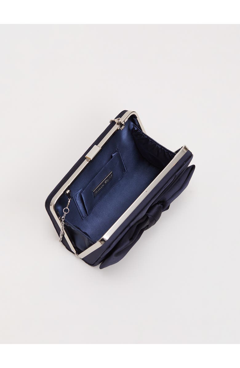 Phase Eight Satin Clutch Bag, Alternate, color, Navy