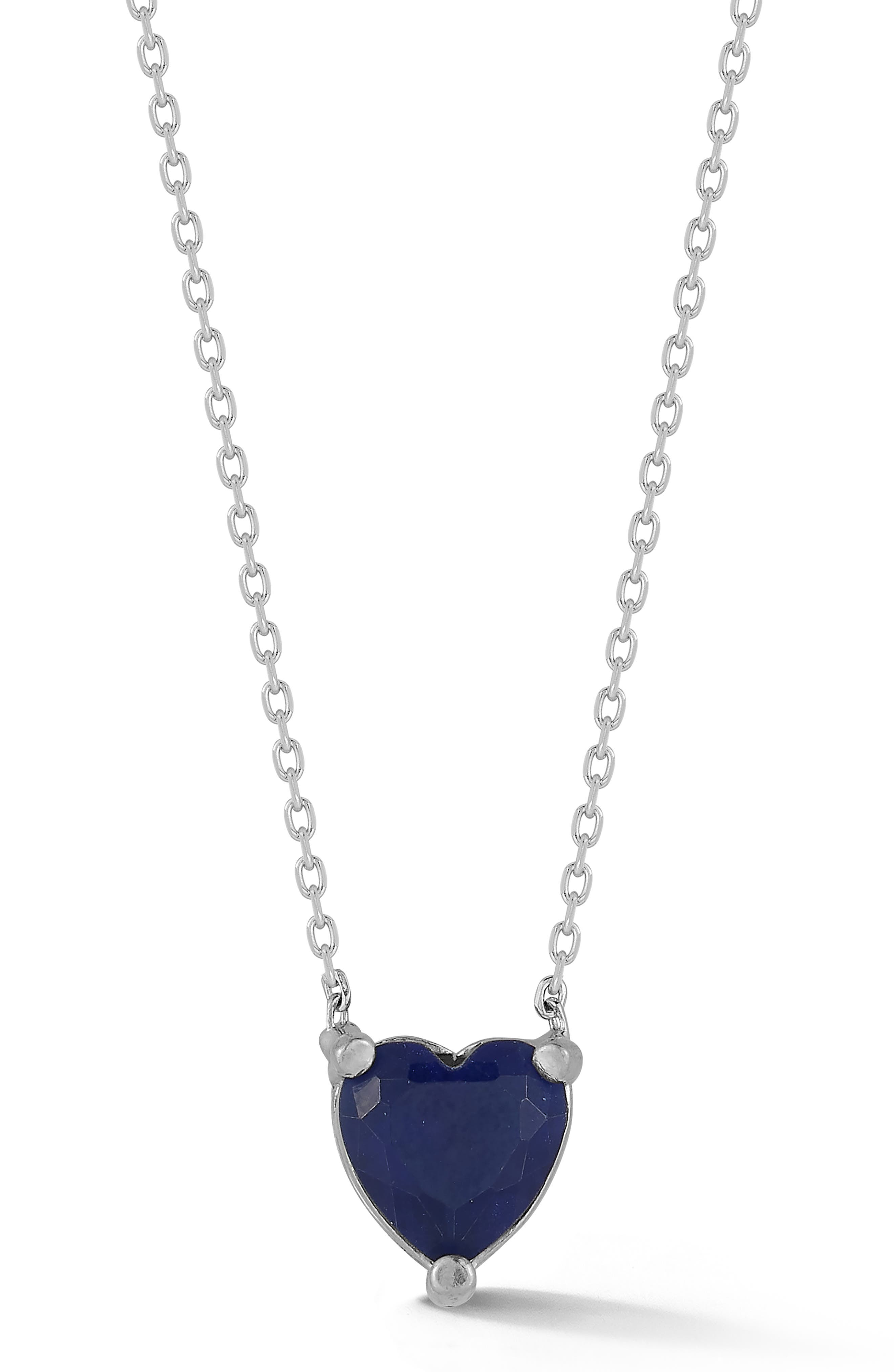 Cubic Zirconia Heart Pendant Necklace