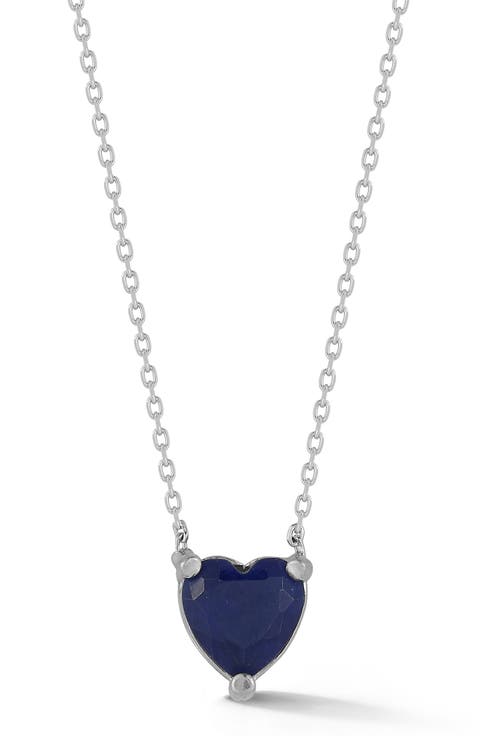 Cubic Zirconia Heart Pendant Necklace
