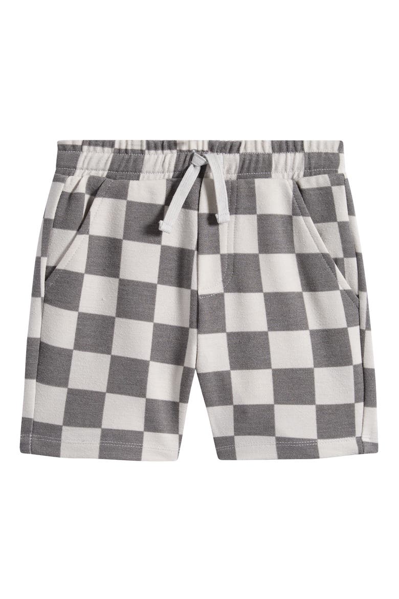 Kids' Checkerboard Print Shorts, Main, color, LIGHT GREY