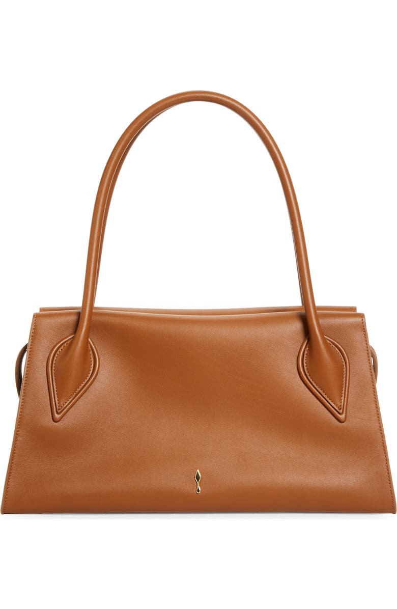 Christian Louboutin Medium Baguette Leather Shoulder Bag, Main, color, Cuoio