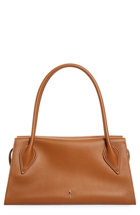 Medium Baguette Leather Shoulder Bag
