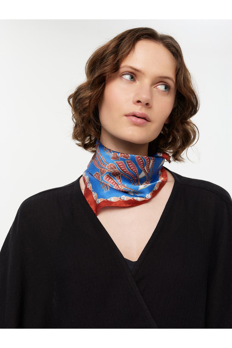 The Reef Silk Bandana, Alternate, color, Print 'the Reef'