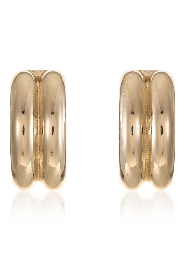 Everyday Chunky Mini Hoop Earrings, Alternate, color, GOLD