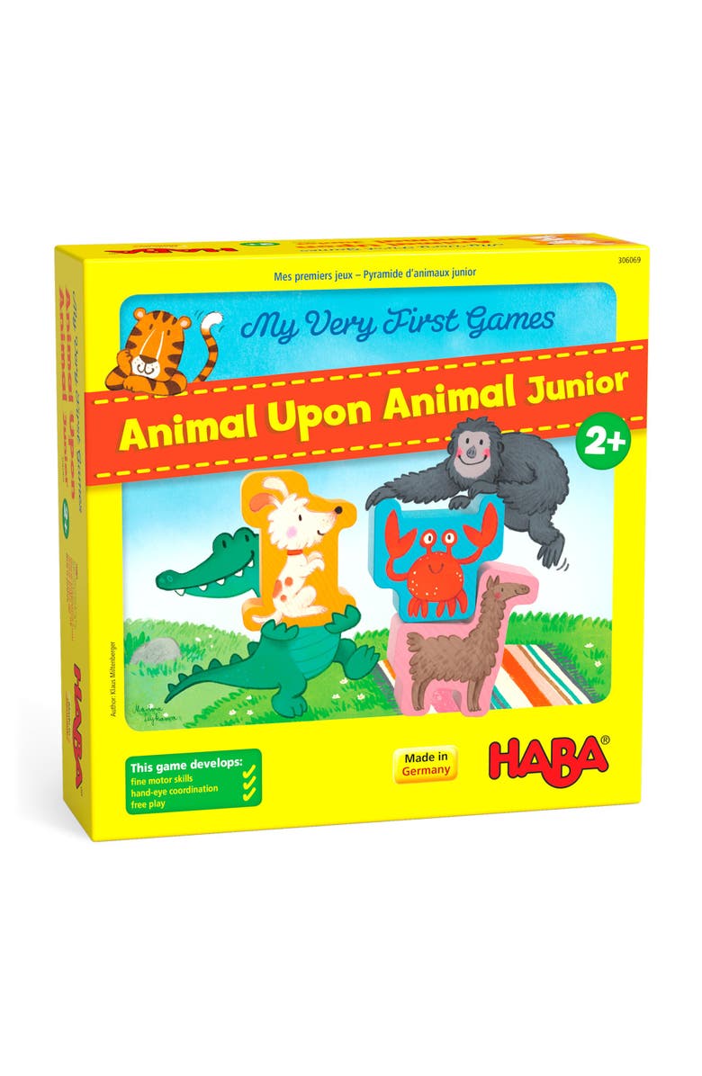 HABA My Very First Games - Animal Upon Animal Junior Toddler Stacking Game for Preschool Learning Activities & Fun Family Games for Ages 2+, Main, color, Multi
