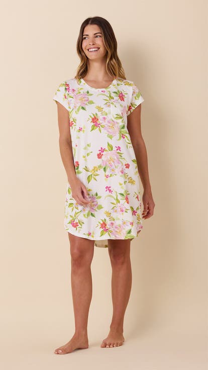 Pima Knit Short Sleeved Sleep Shirt