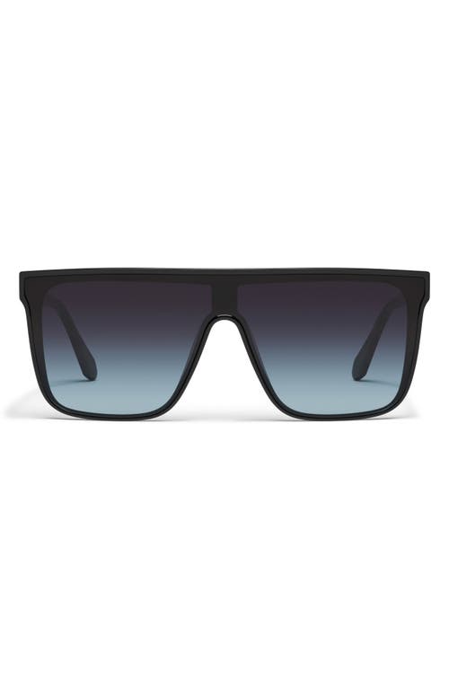Quay Nightfall Medium 138mm Shield Sunglasses In Black