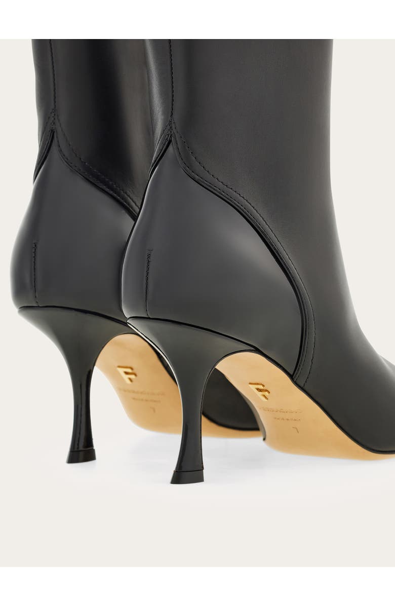 FERRAGAMO Eagle 70 Pointed Toe Leather Bootie, Alternate, color,