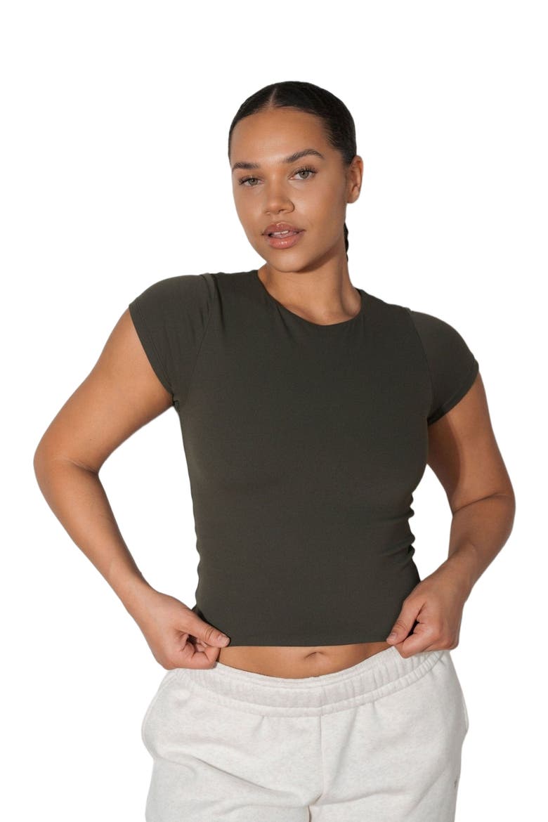 Cloud II Crew Tee, Main, color, Olive