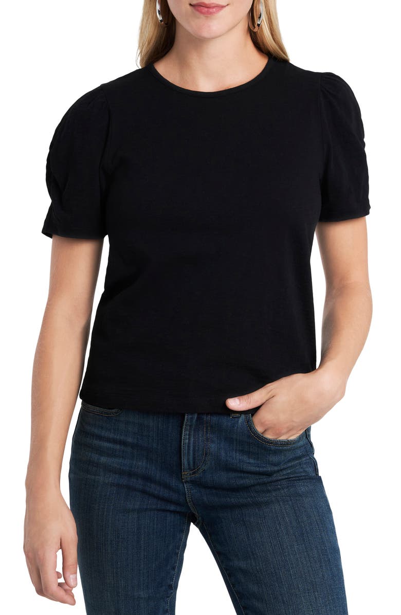 1.STATE Puff Ruched Sleeve T-Shirt, Main, color, 